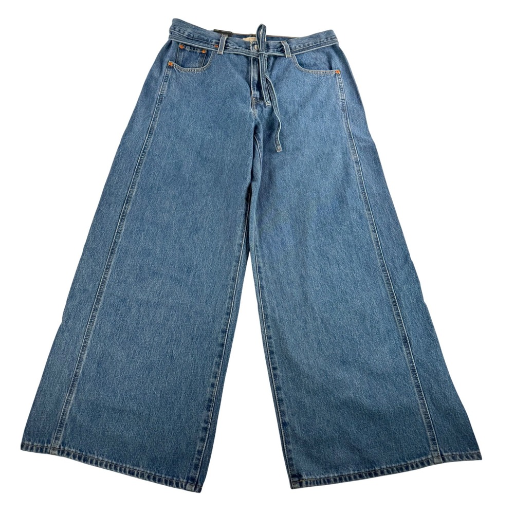 Levis XL Straight Leg Jeans sz 31 wide leg baggy‎ high tie waist boho 90s